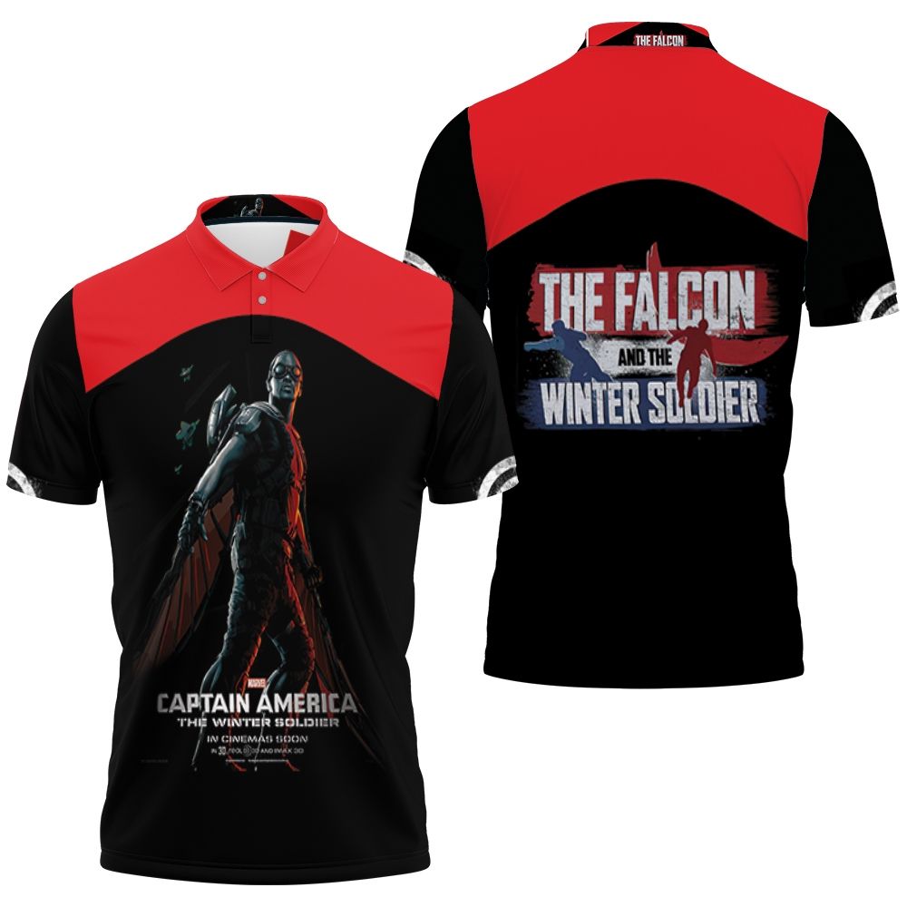 The Falcon And The Winter Soldier The Falcon New Captain America 3D All Over Print Polo Shirt