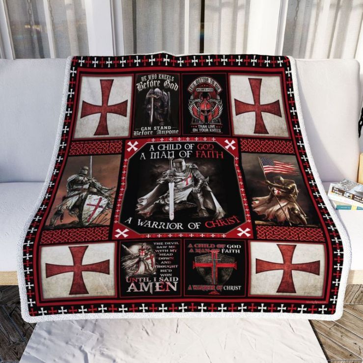 The Knights Templar Christian Warrior A Child Of God A Man Of Faith A Warrior Of Christ Comfy Sofa Throw Blanket