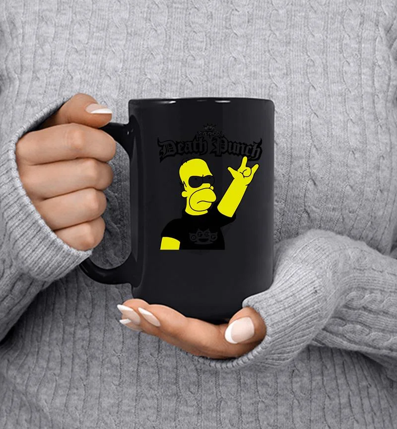 The Simpsons Love Five Finger Death Punch Mug