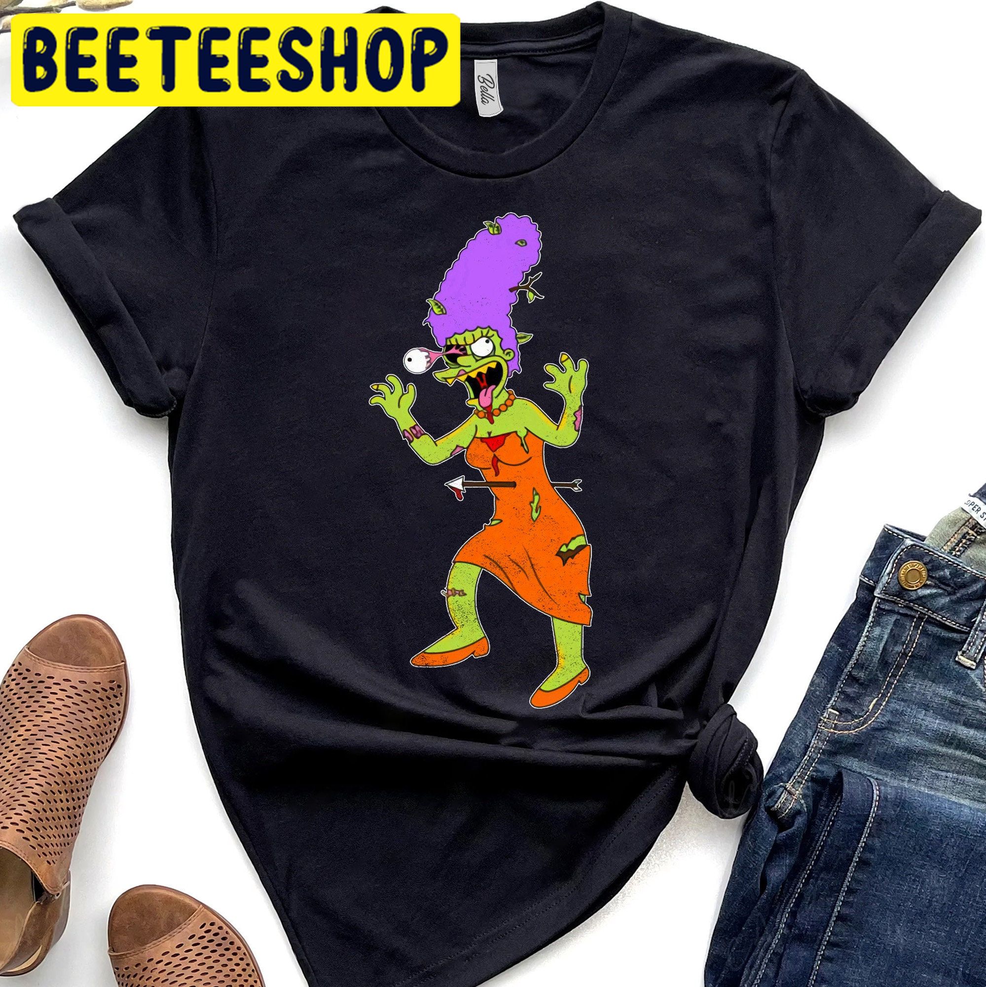 The Simpsons Treehouse Of Horror Marge Zombie Trending Unisex Shirt