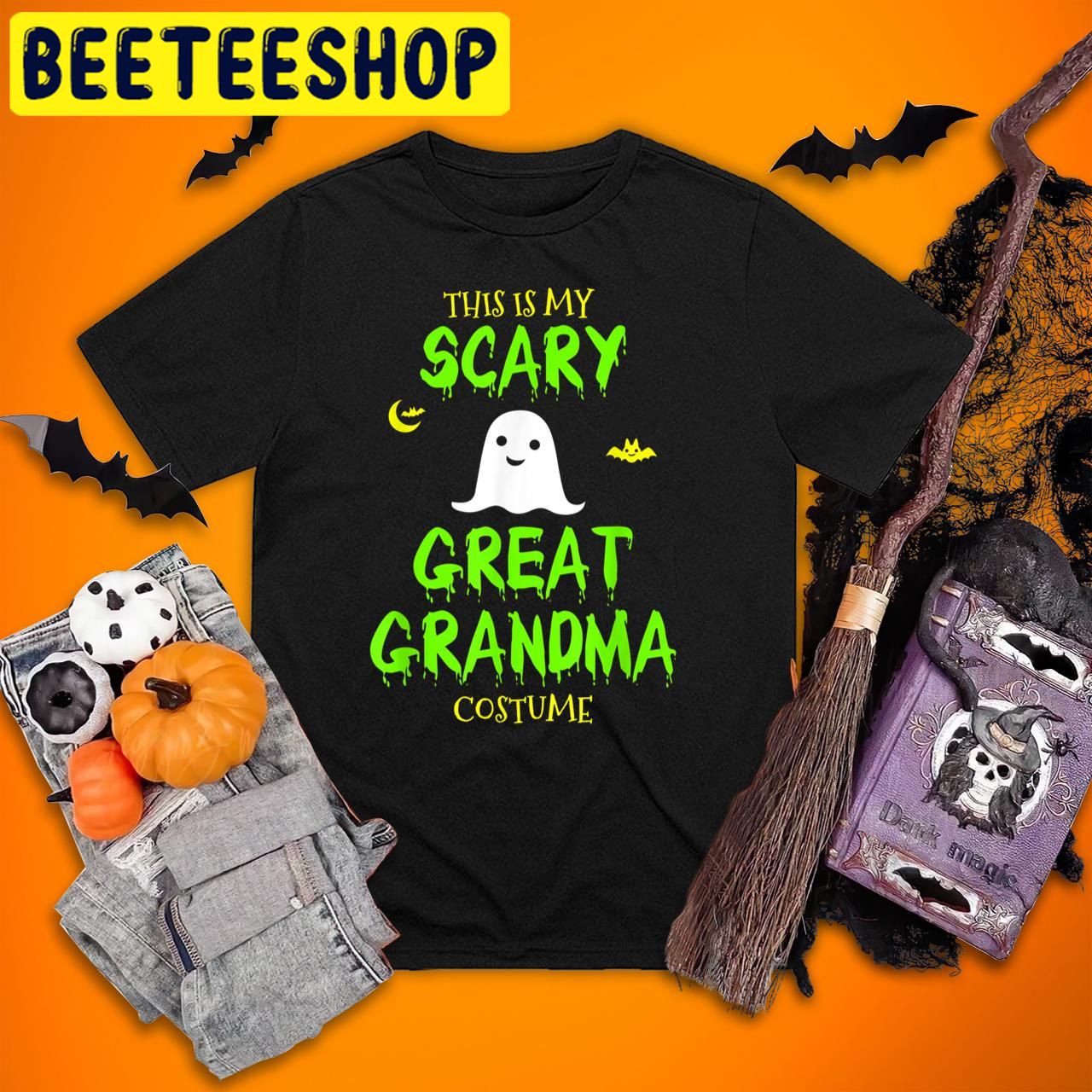 This Is My Scary Great Grandma Costume Lazy Easy Grandma Halloween Trending Unisex T-Shirt