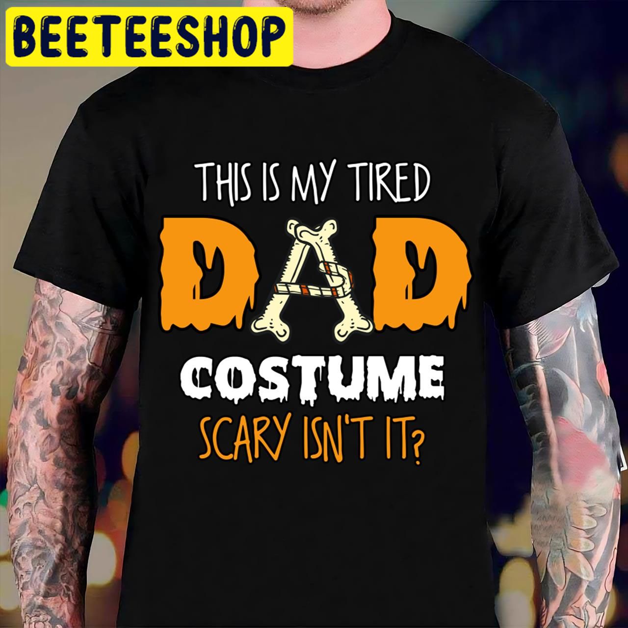 This Is My Tired Dad Costume Scary Isn’t It Single Dad Halloween Trending Unisex T-Shirt