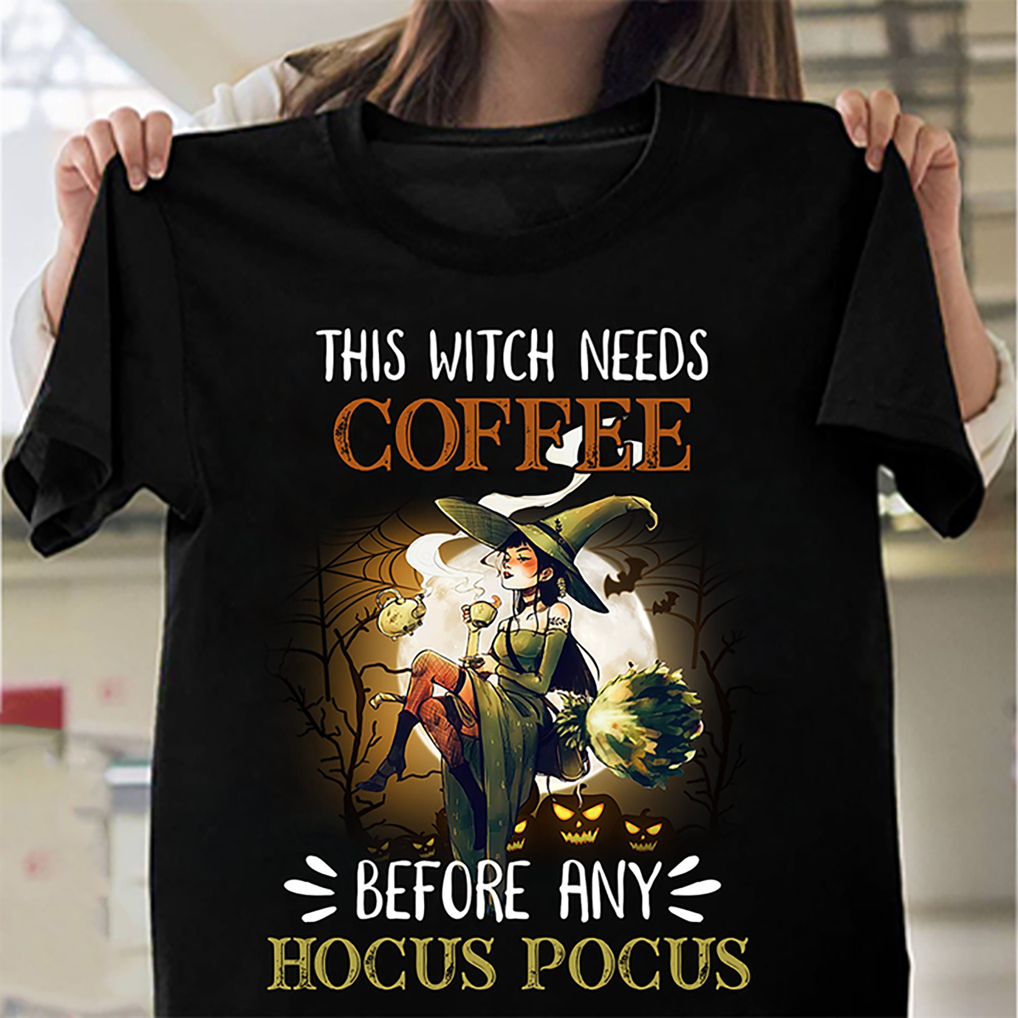 This Witch Needs Coffee Before Any Hocus Pocus T-Shirt