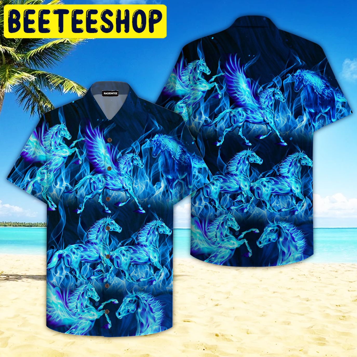 Thunder Water Horse Hawaiian Shirt