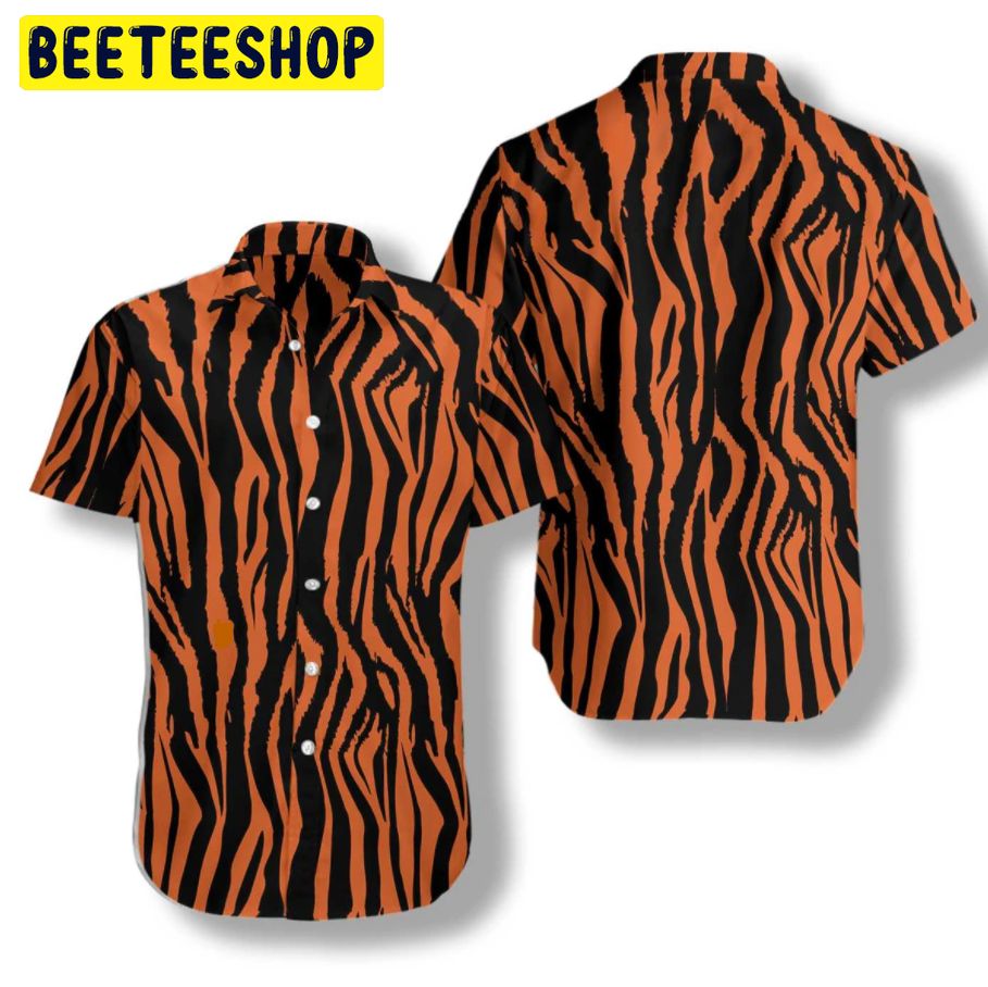 Tiger And Zebra Strip Trending Hawaiian Shirt