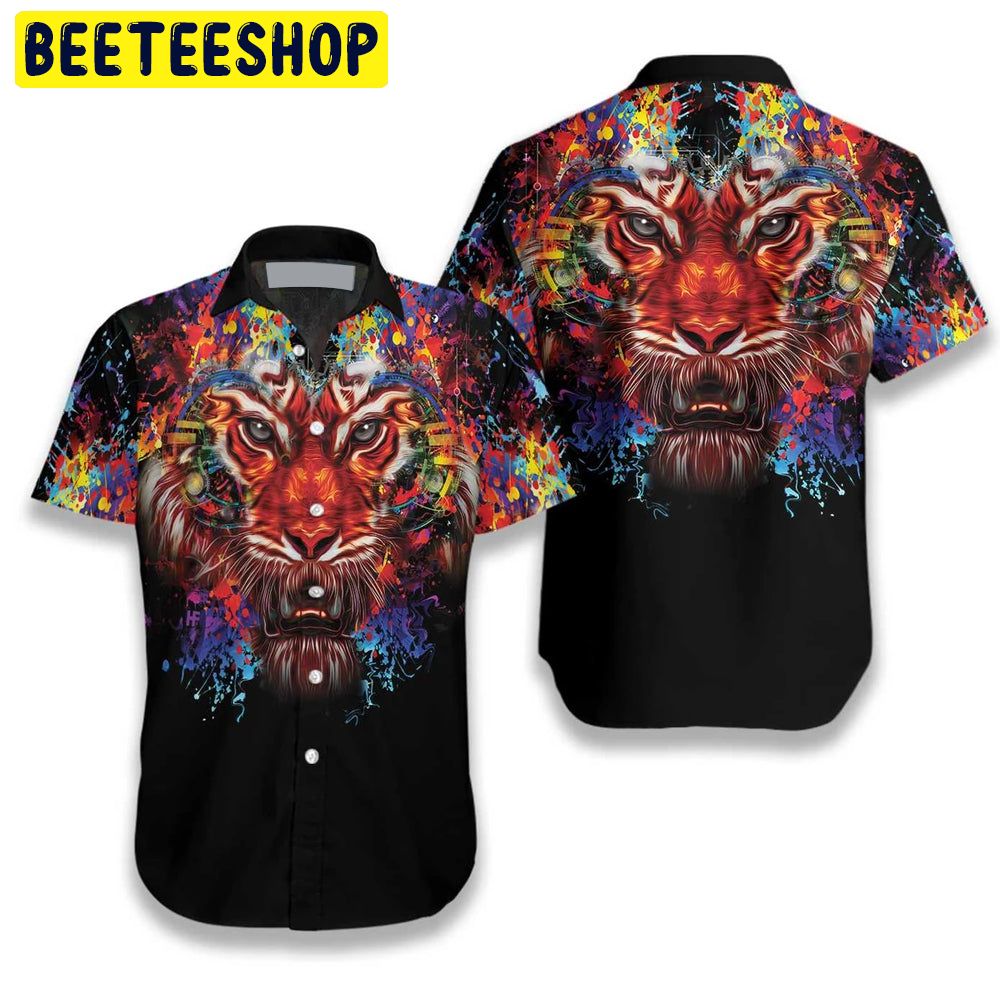 Tiger Colorful Trending Hawaiian Shirt - Beeteeshop