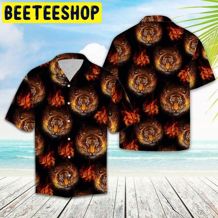 Tiger Fire Hawaiian Shirt