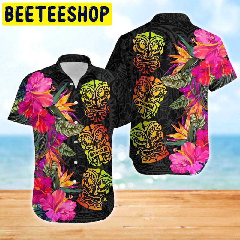 Tiki Colorful Awesome Hawaiian Shirt 2359