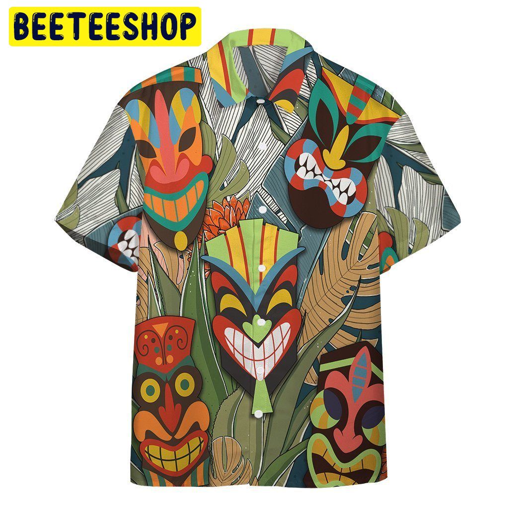 Tiki Head 3D Trending Hawaiian Shirt