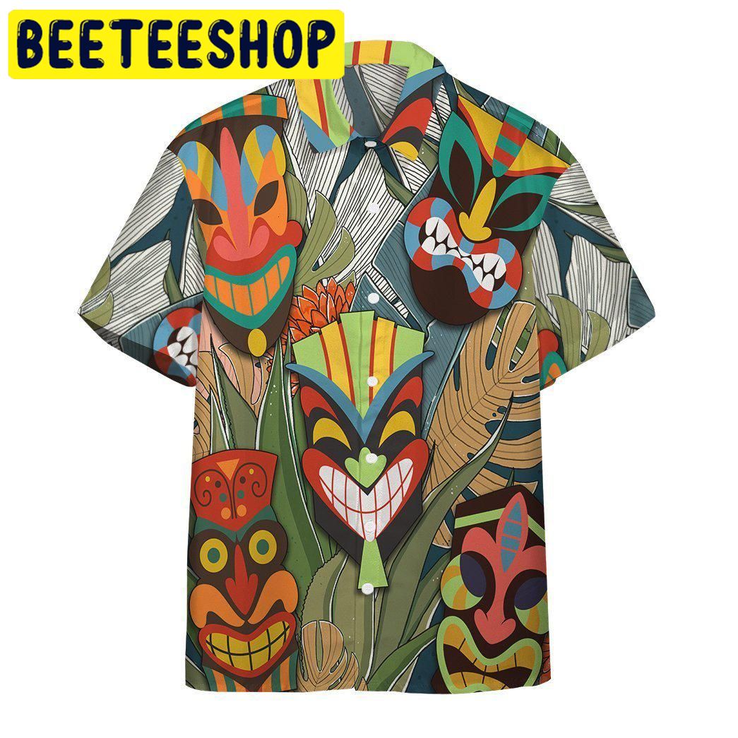 Tiki Head Hawaiian Shirt 2359