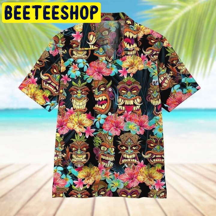 Tiki Head Hawaiian Shirt