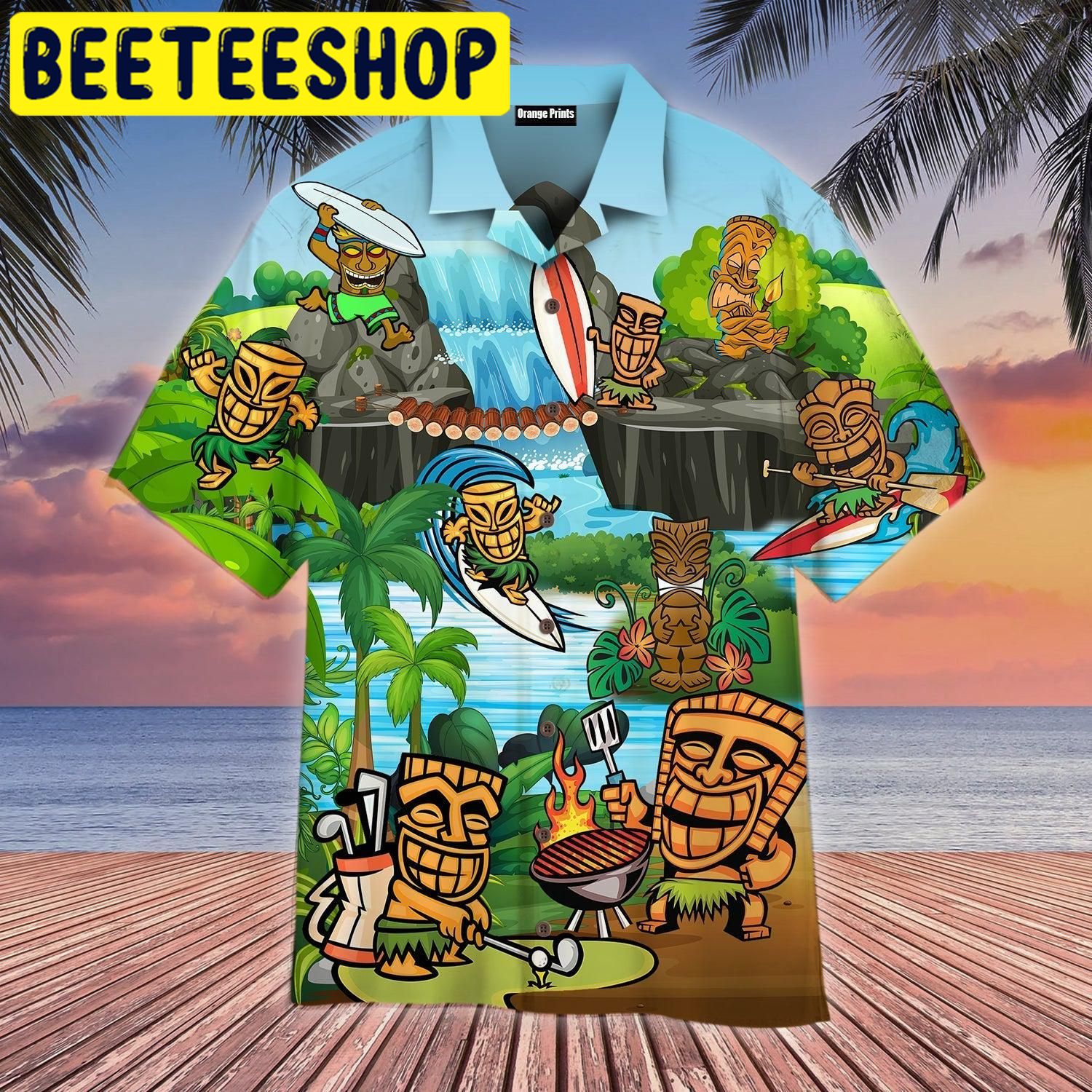 Tiki Keep Saying Aloha Tiki Hawaii Hawaiian Shirt