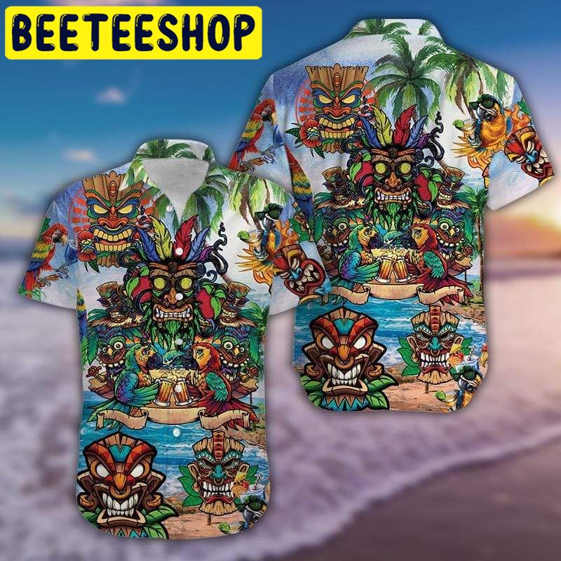 Tiki On The Beach Hawaiian Shirt