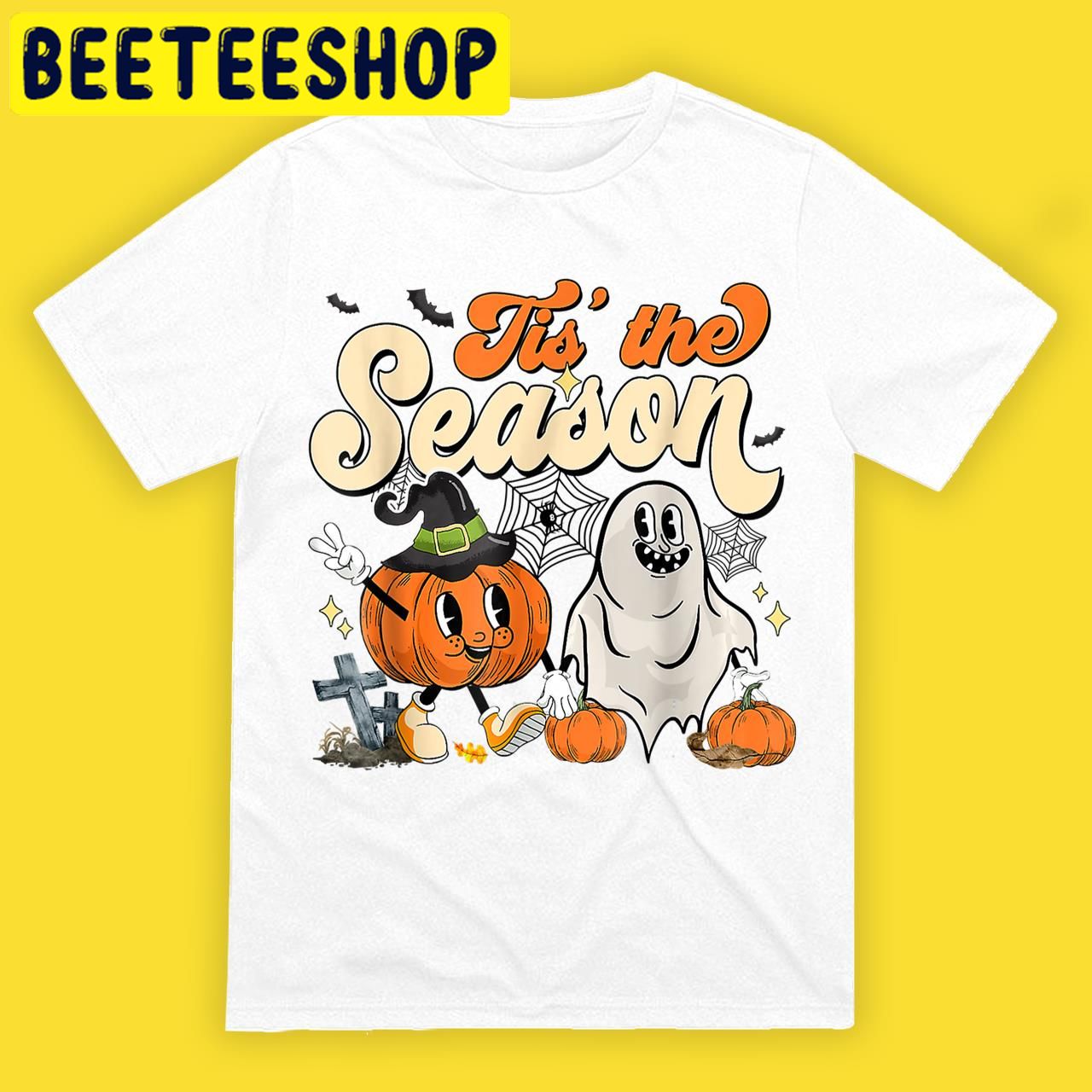 Tis The Season Ghost Pumpkin Season Spooky Ghost Halloween Trending Unisex T-Shirt