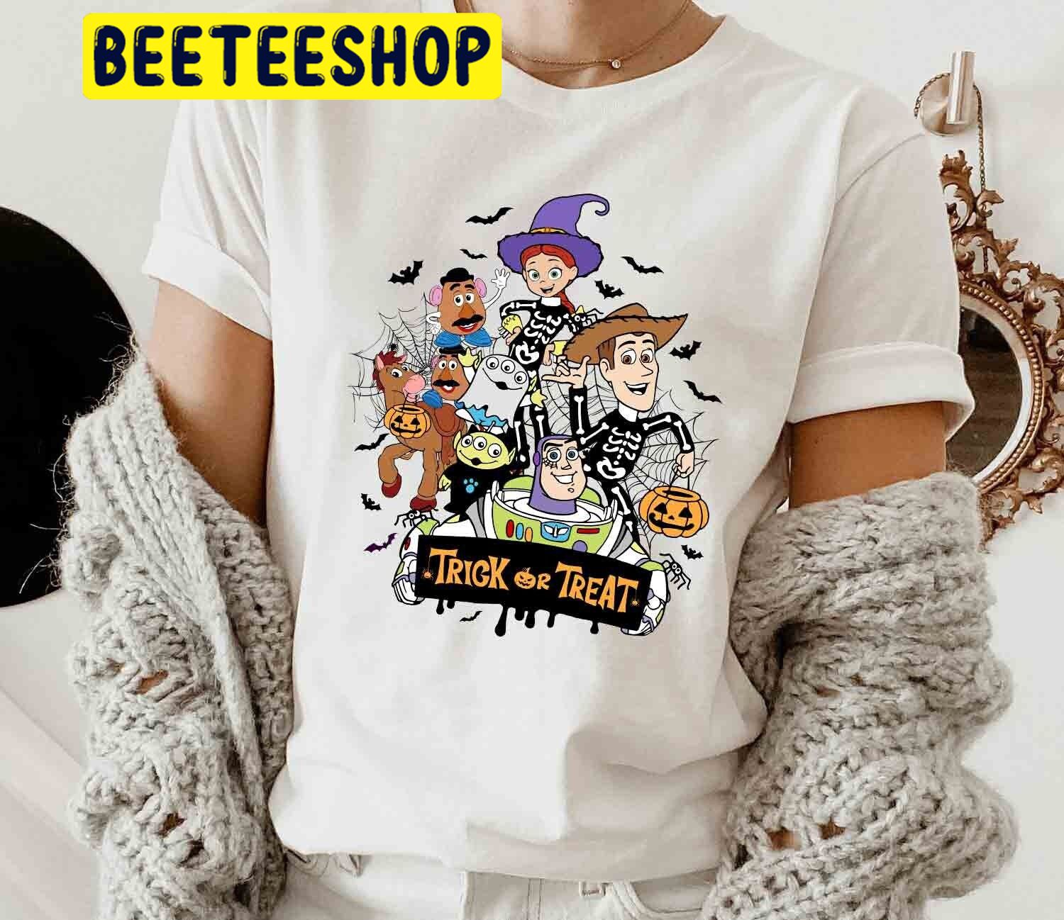 Toy Story Trick Or Treat Disney Pumpkin Funny Halloween Trending Unisex Shirt