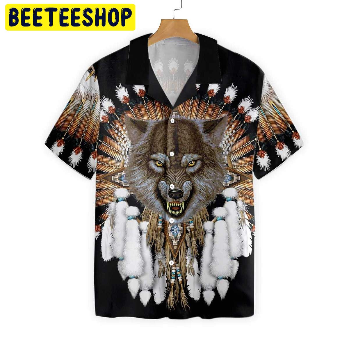 Tribal Angry Wolf Trending Hawaiian Shirt