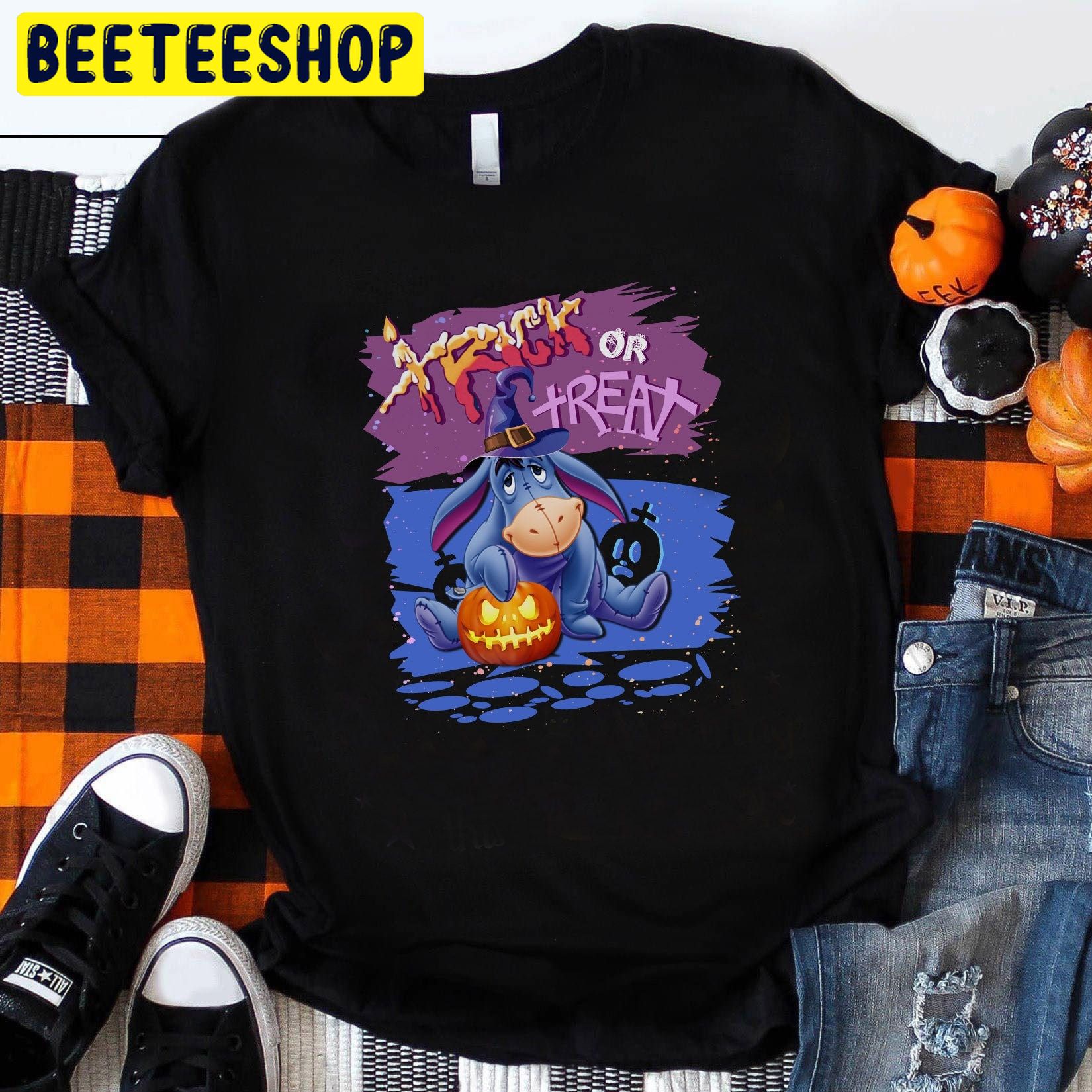 Trick Or Treat Cute Eeyore Halloween Trending Unisex Shirt