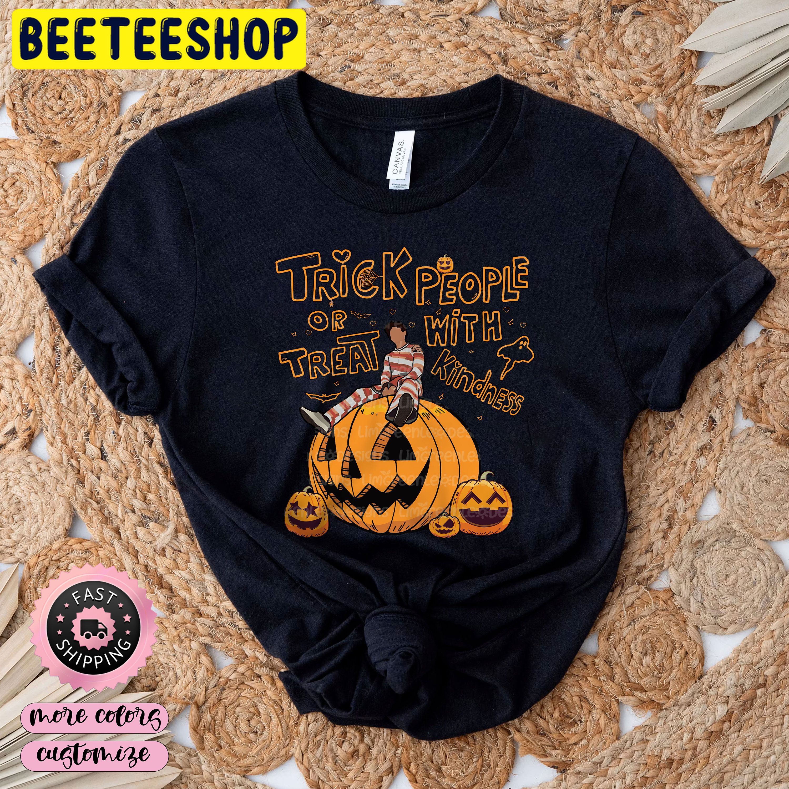 Trick Or Treat People With Kindness Pumpkin Harryween Trending Unisex Shirt