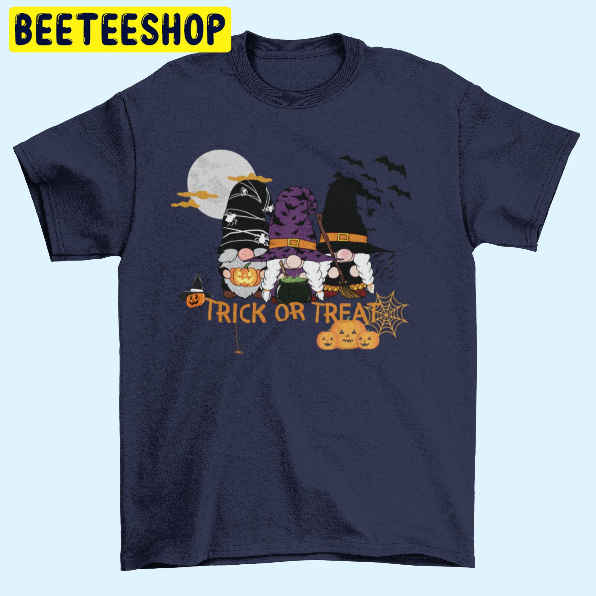 Trick Or Treat Printed Design Halloween Trending Unisex Shirt