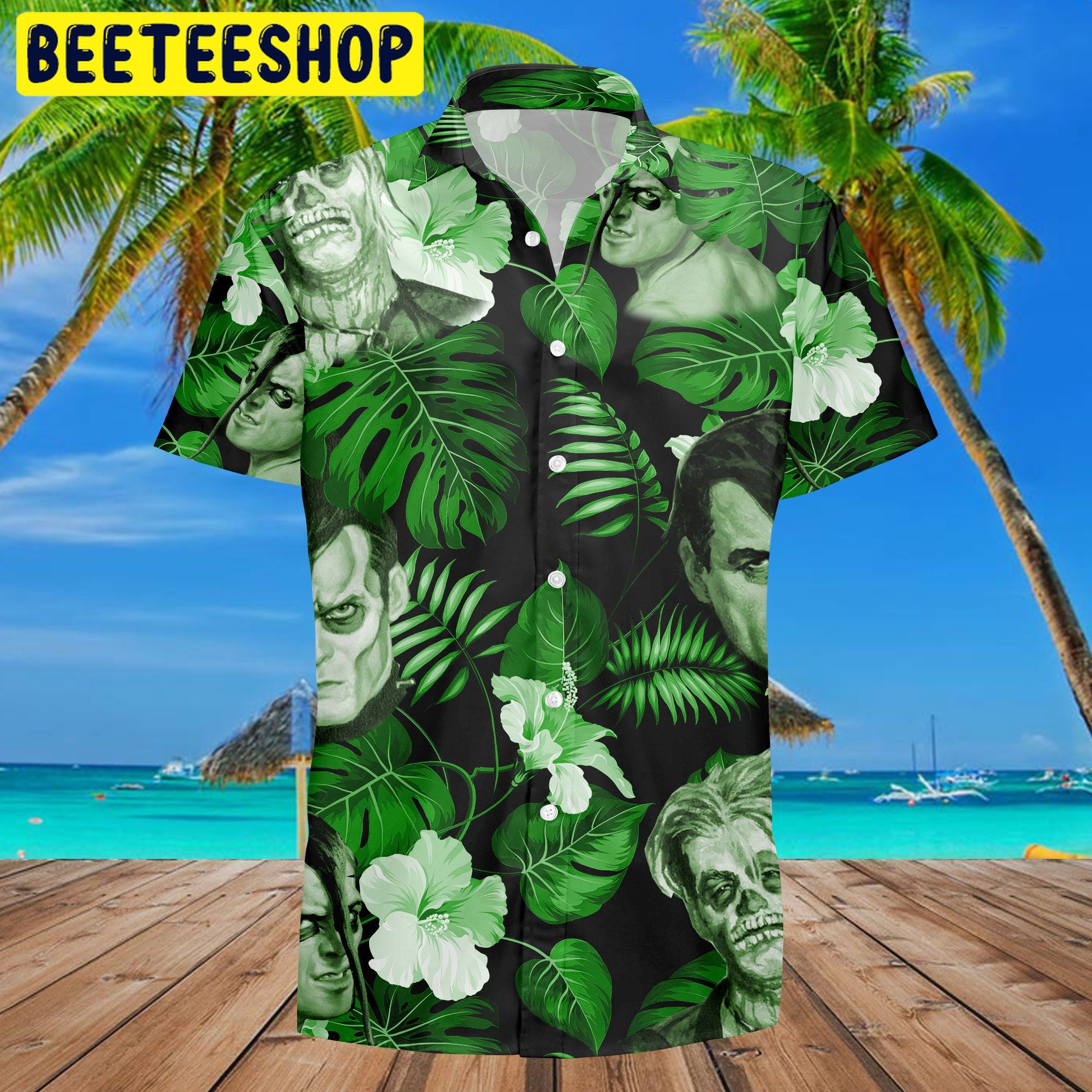 Tropical Leaf Paradise Hibicus Flowers Trending Hawaiian Shirt