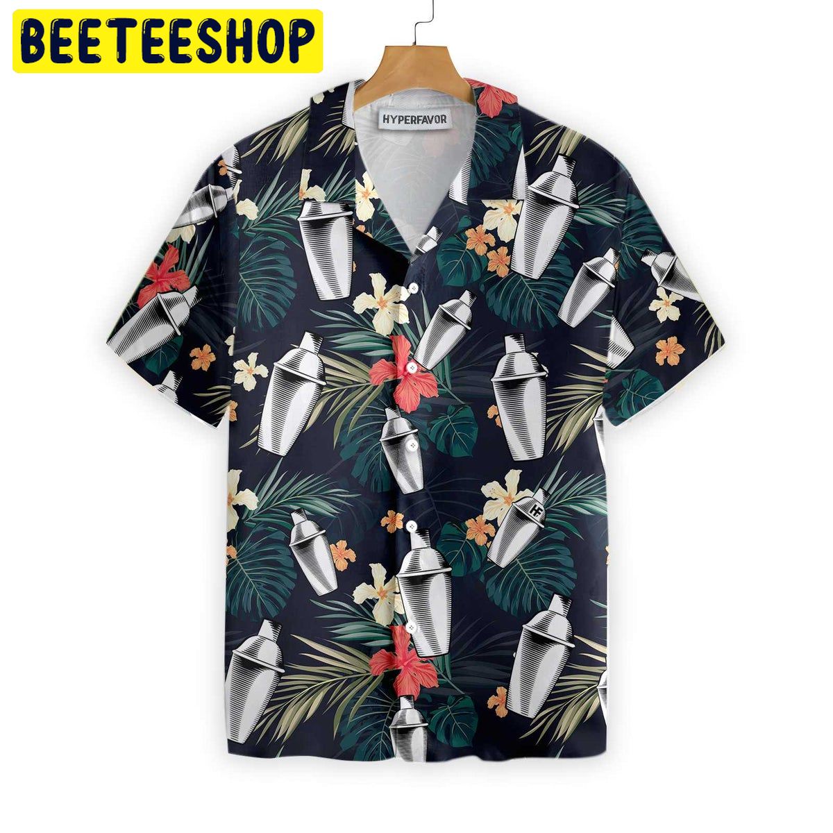 Tropical Pattern Bartender Trending Hawaiian Shirt