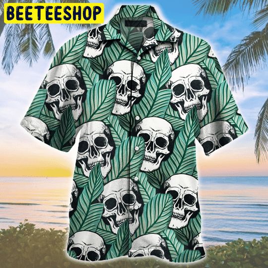 Tropical Skull Pattern Trending Hawaiian Shirt