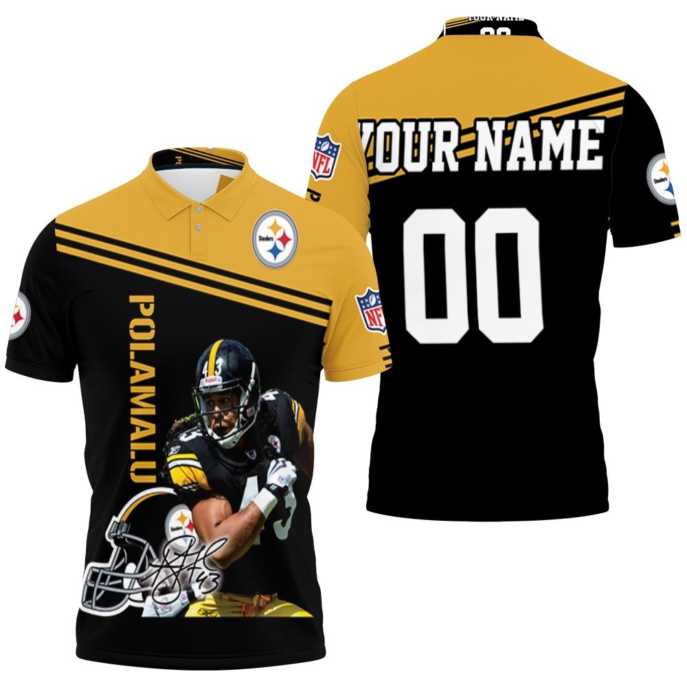 Troy Polamalu Pittsburgh Steelers Legend Signed Personalized 3D All Over Print Polo Shirt