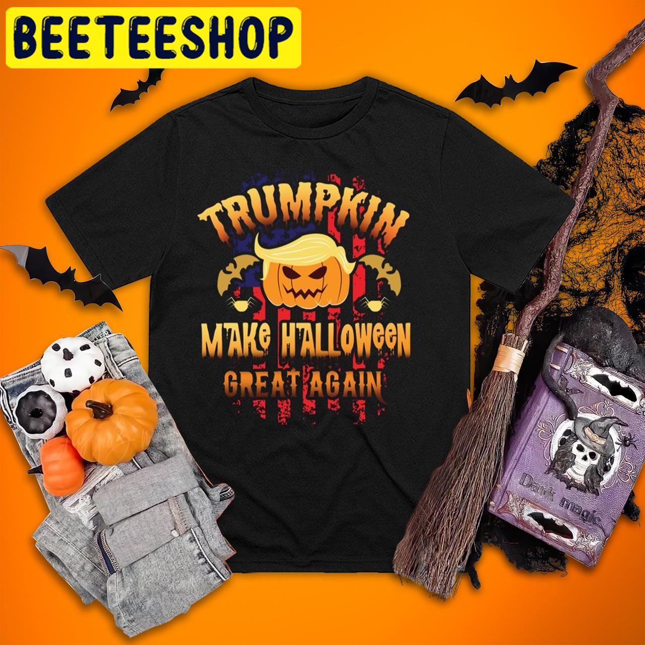 Trumpkin Funny Donald Trump Trumpkin Halloween Trending Unisex T-Shirt