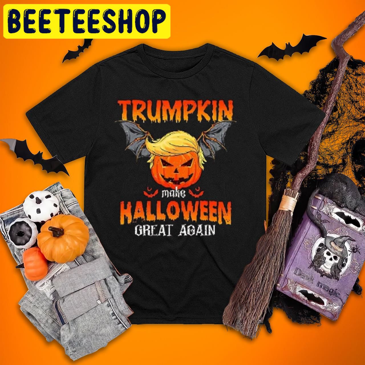 Trumpkin Make Great Again Bat Halloween Trending Unisex T-Shirt