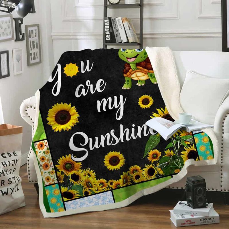 Turtle You Are My Sunshine Comfy Sofa Throw Blanket