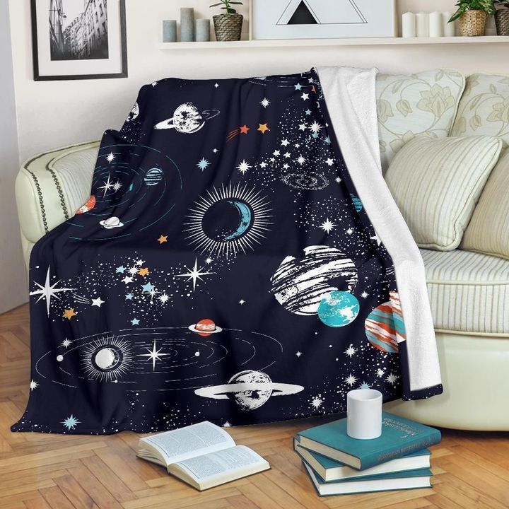 Universe Galaxy Outer Space Fleece Blanket Throw Blanket