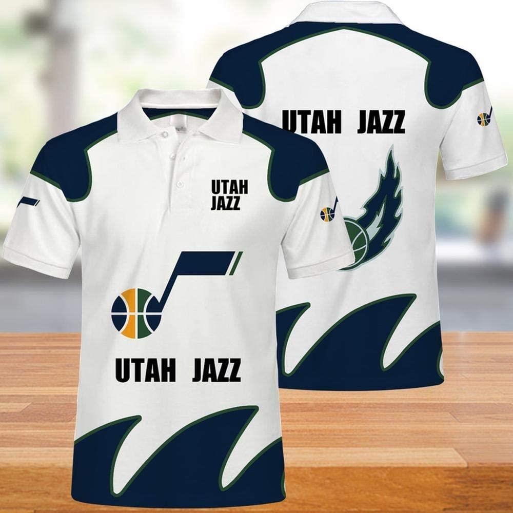 Utah Jazz 3d Print Casual Summer Short Top Branding Trends 3D All Over Print Polo Shirt