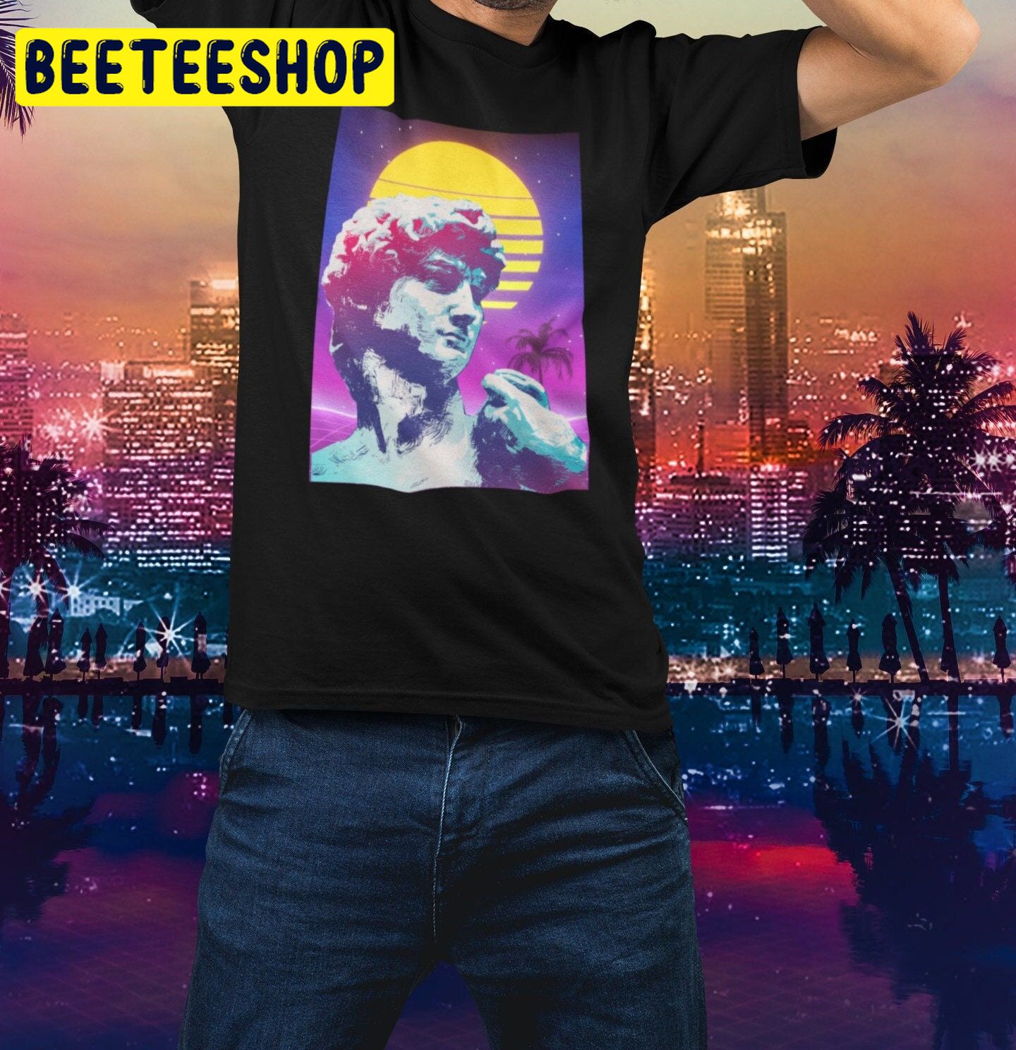 Vaporwave Statue Cyber Punk Style Trending Unisex Shirt