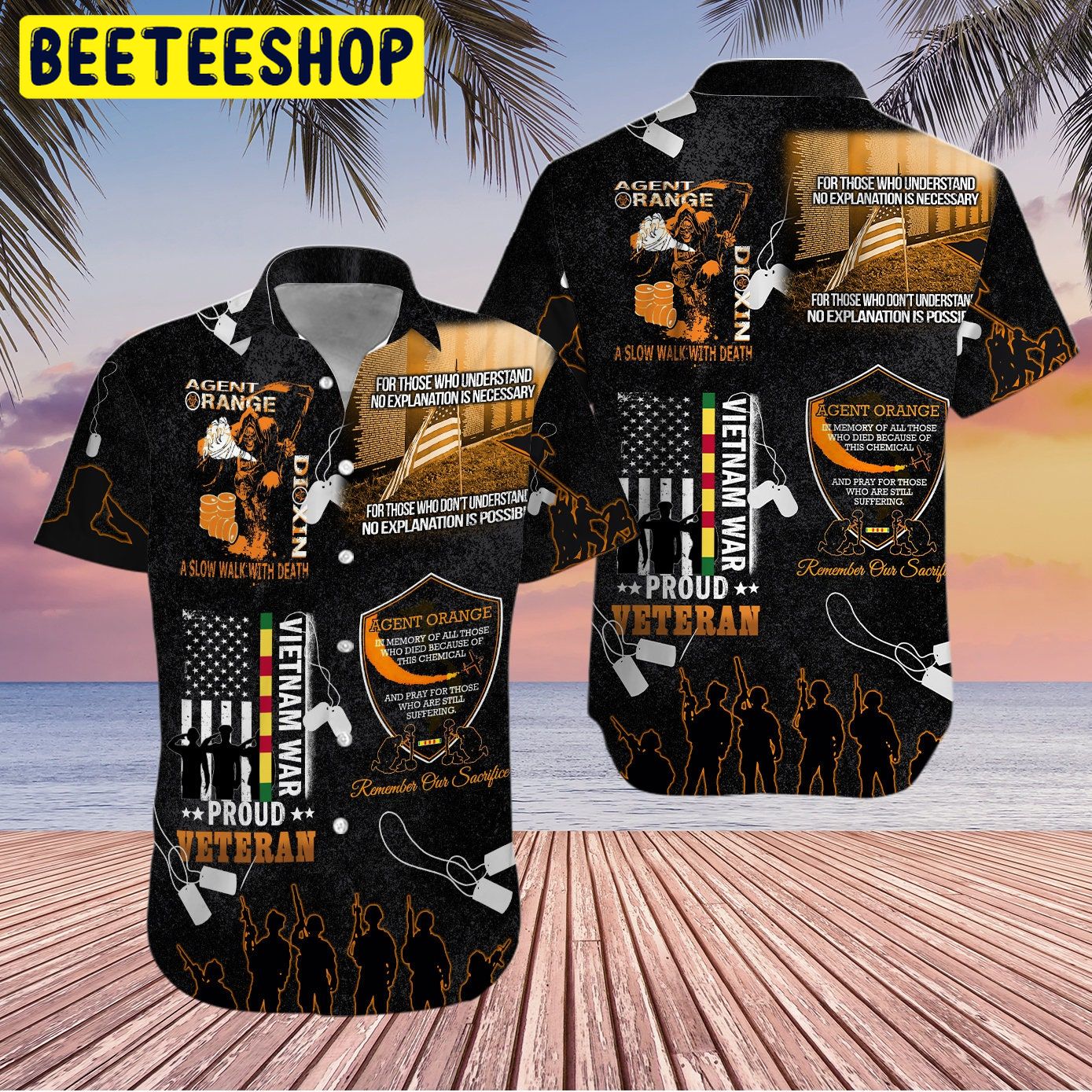 Vietnam Proud Veteran Trending Hawaiian Shirt - Beeteeshop