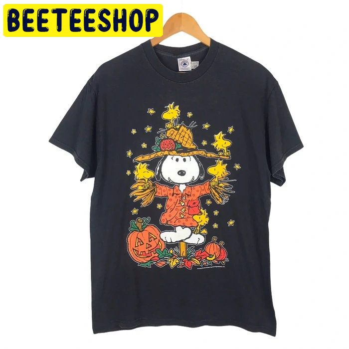 Vintage 90s Peanuts Pumpkin Halloween Trending Unisex Shirt