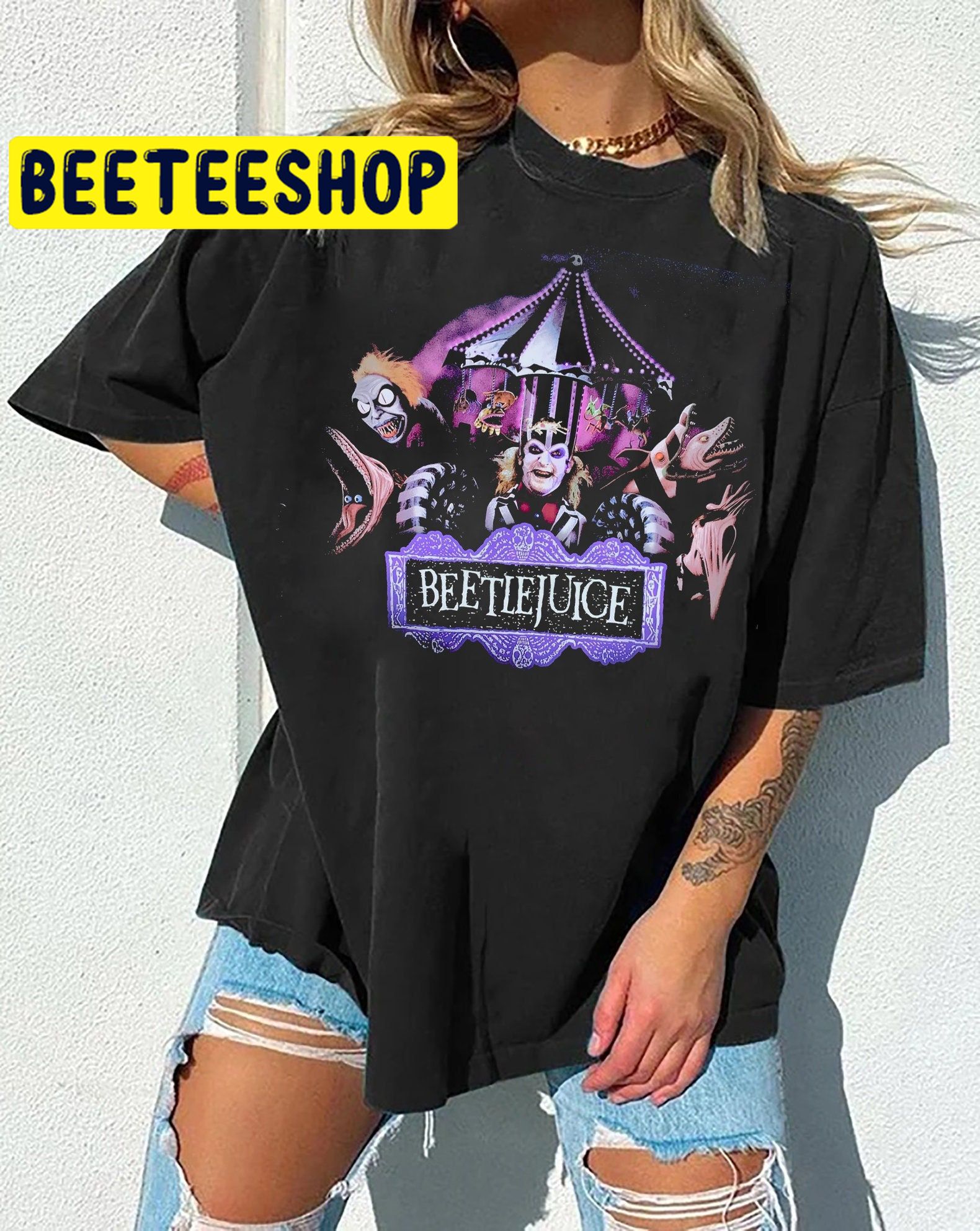 Vintage Beetlejuice Horror Nights Halloween Trending Unisex Shirt