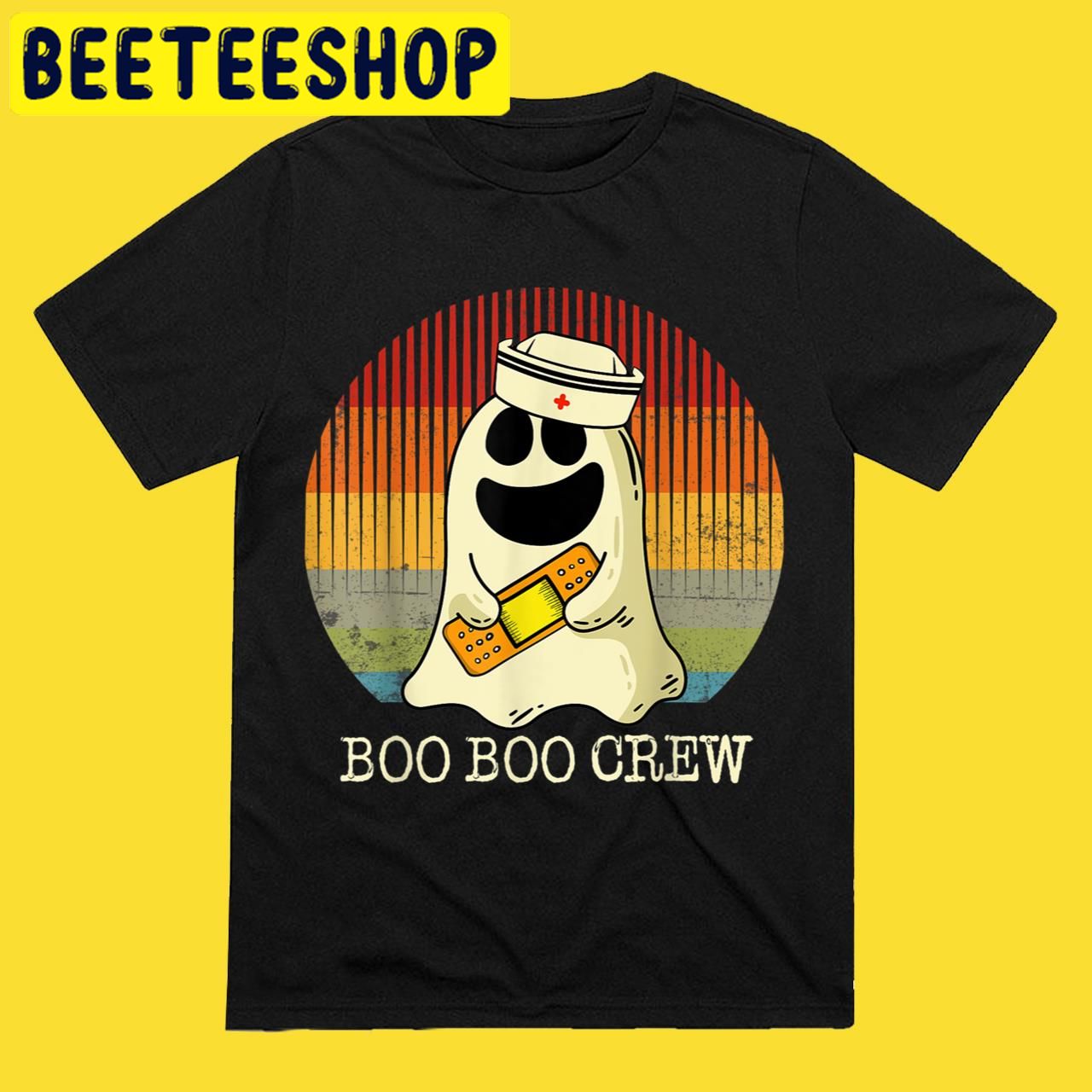 Vintage Boo Boo Crew Nurse Ghost Costume Halloween Trending Unisex T-Shirt