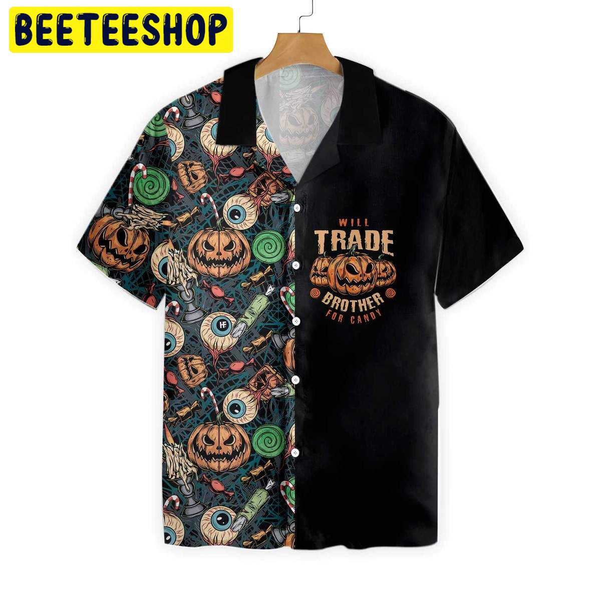 Vintage Halloween Scary Pumpkin Trending Hawaiian Shirt