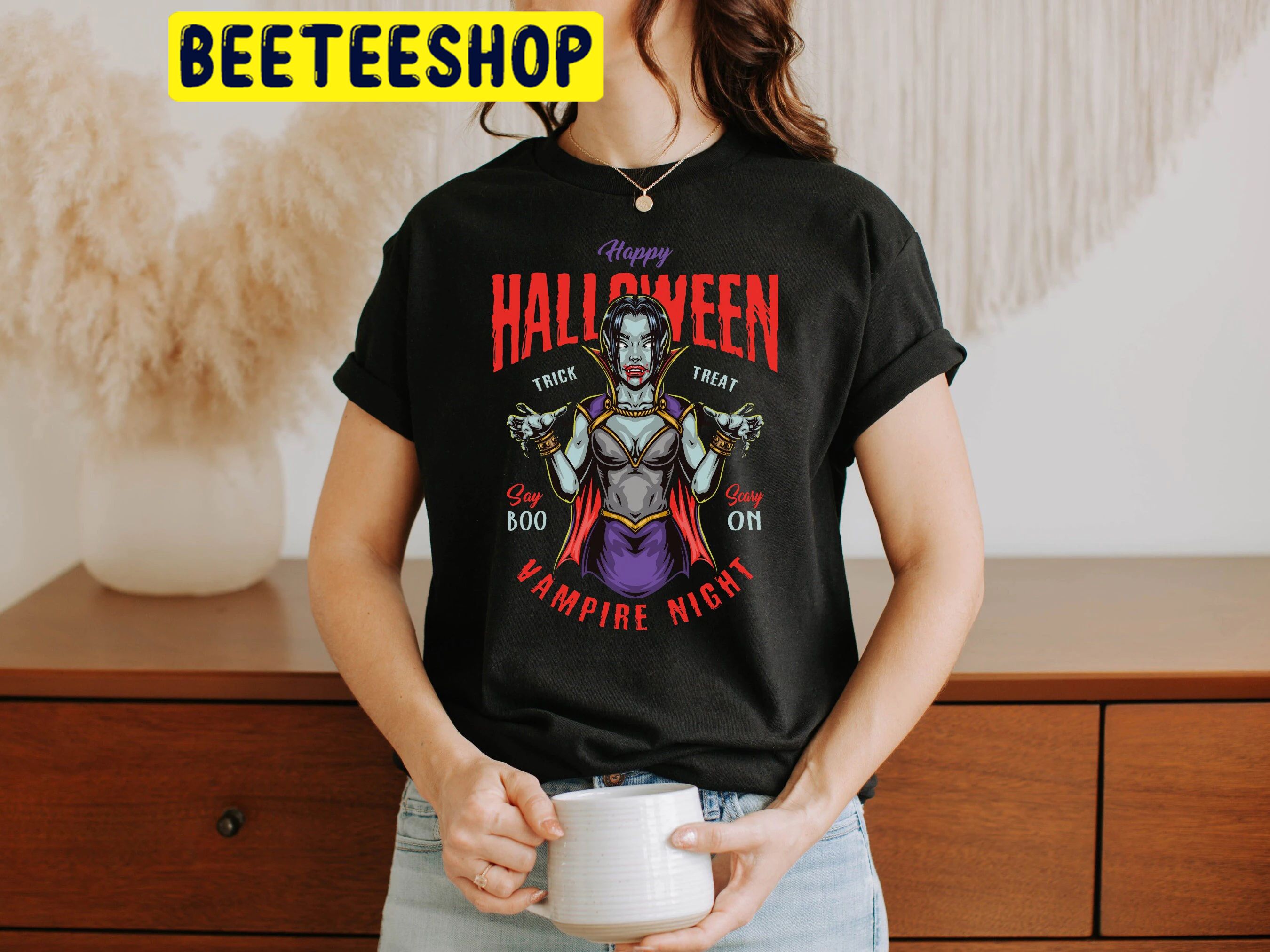 Vintage Halloween Vampire Trending Unisex Shirt