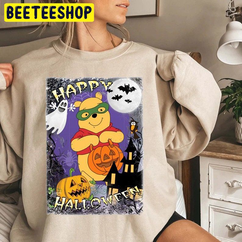 Vintage Happy Halloween Winnie The Pooh Trending Unisex Shirt