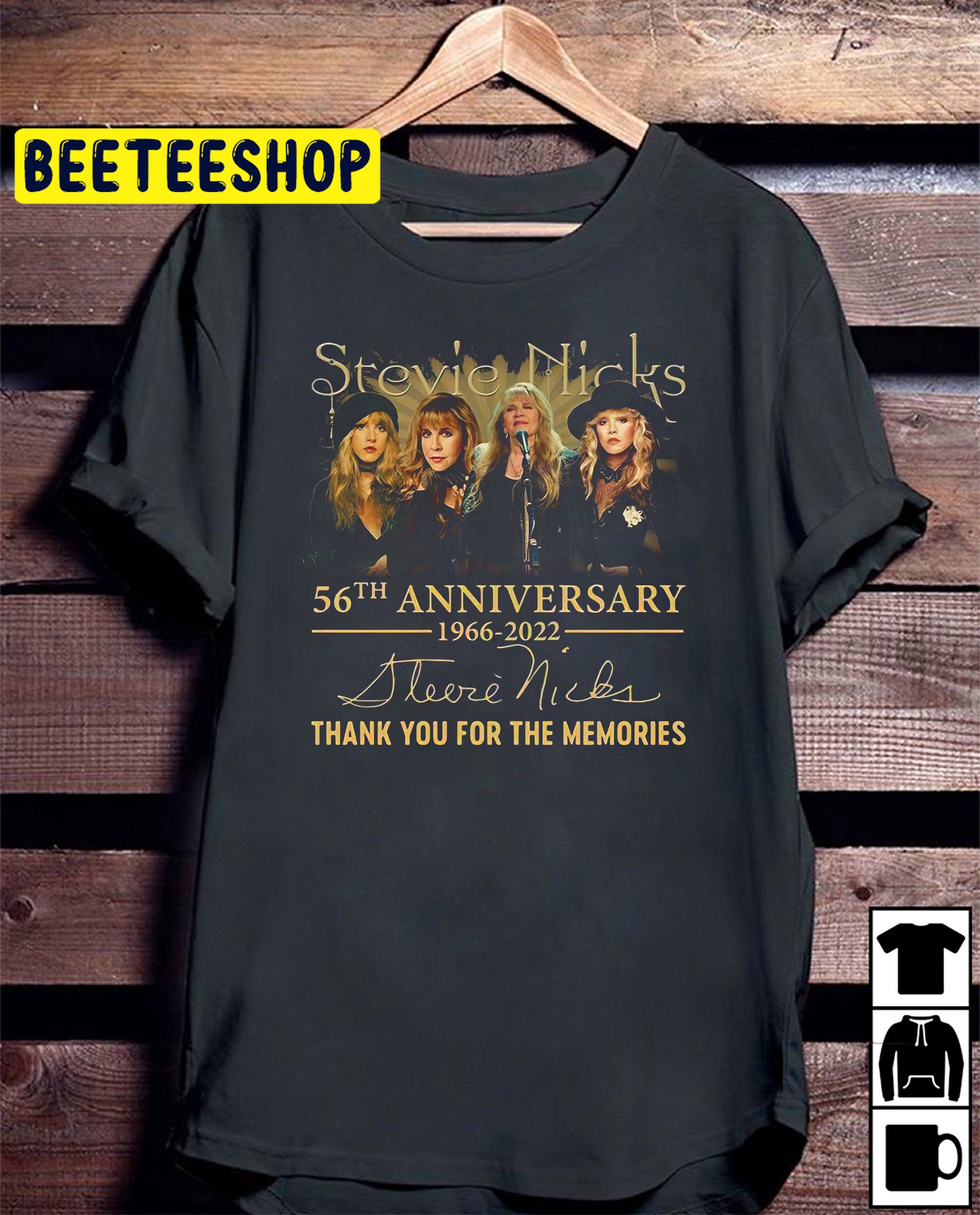 Vintage Stevie Nicks 56th Anniversary 1966 2022 Thank You For The Memories Trending Unsiex Shirt