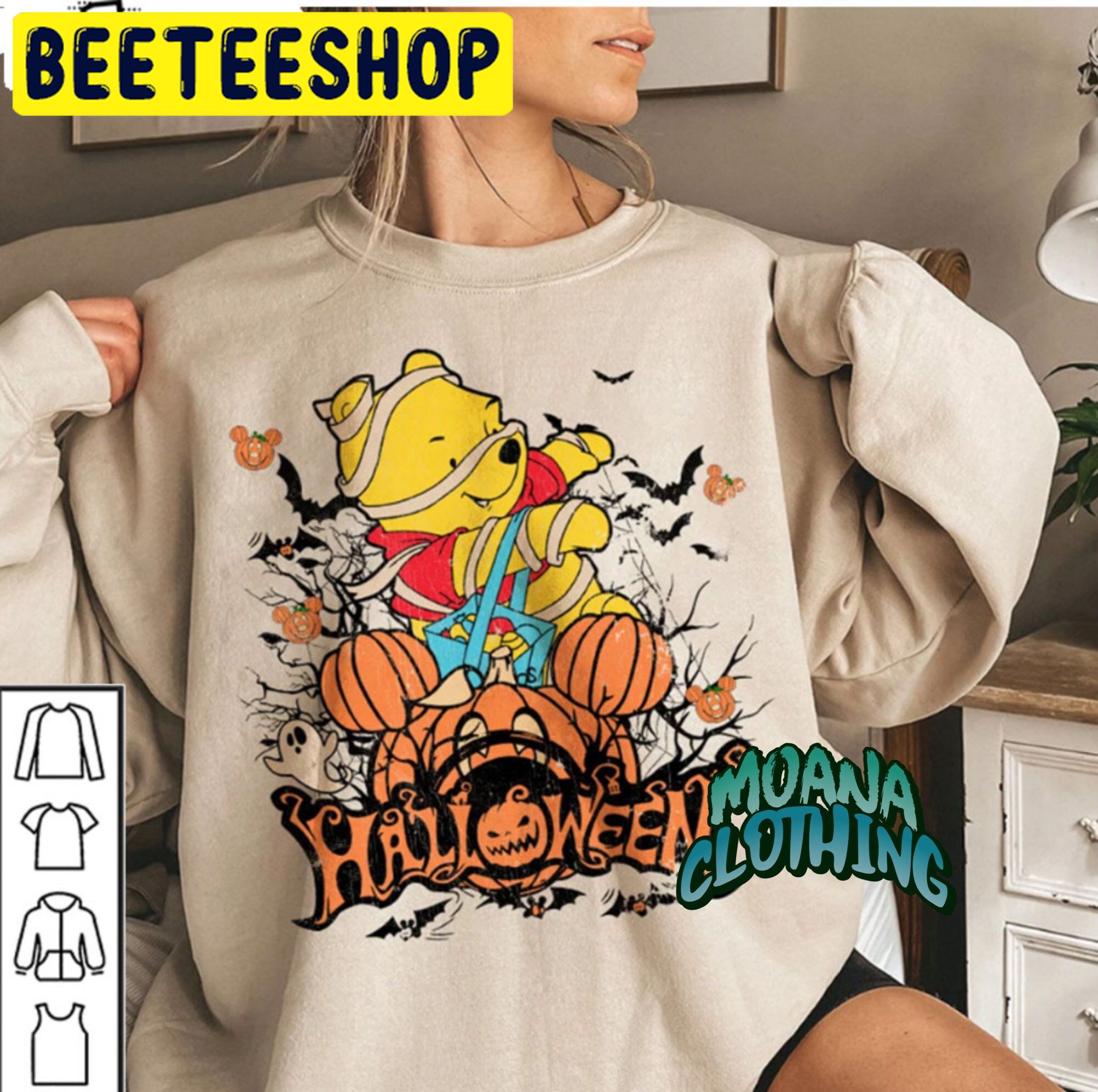 Vintage Style Winnie The Pooh Halloween Trending Unisex Shirt