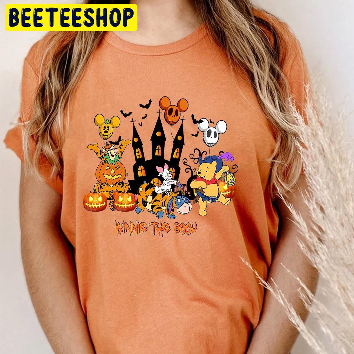 Vintage Winnie The Pooh Halloween Mickey Balloon Trending Unisex Shirt