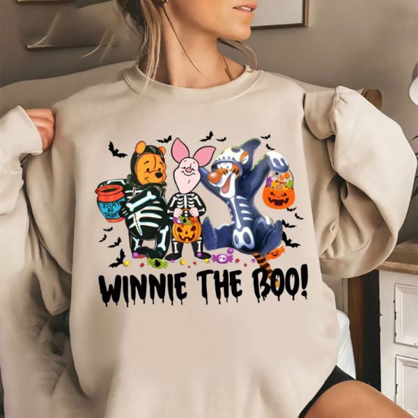 Vintage Winnie The Pooh Halloween Pooh, Tiger, Eeyore, Piglet Trending Unisex Shirt