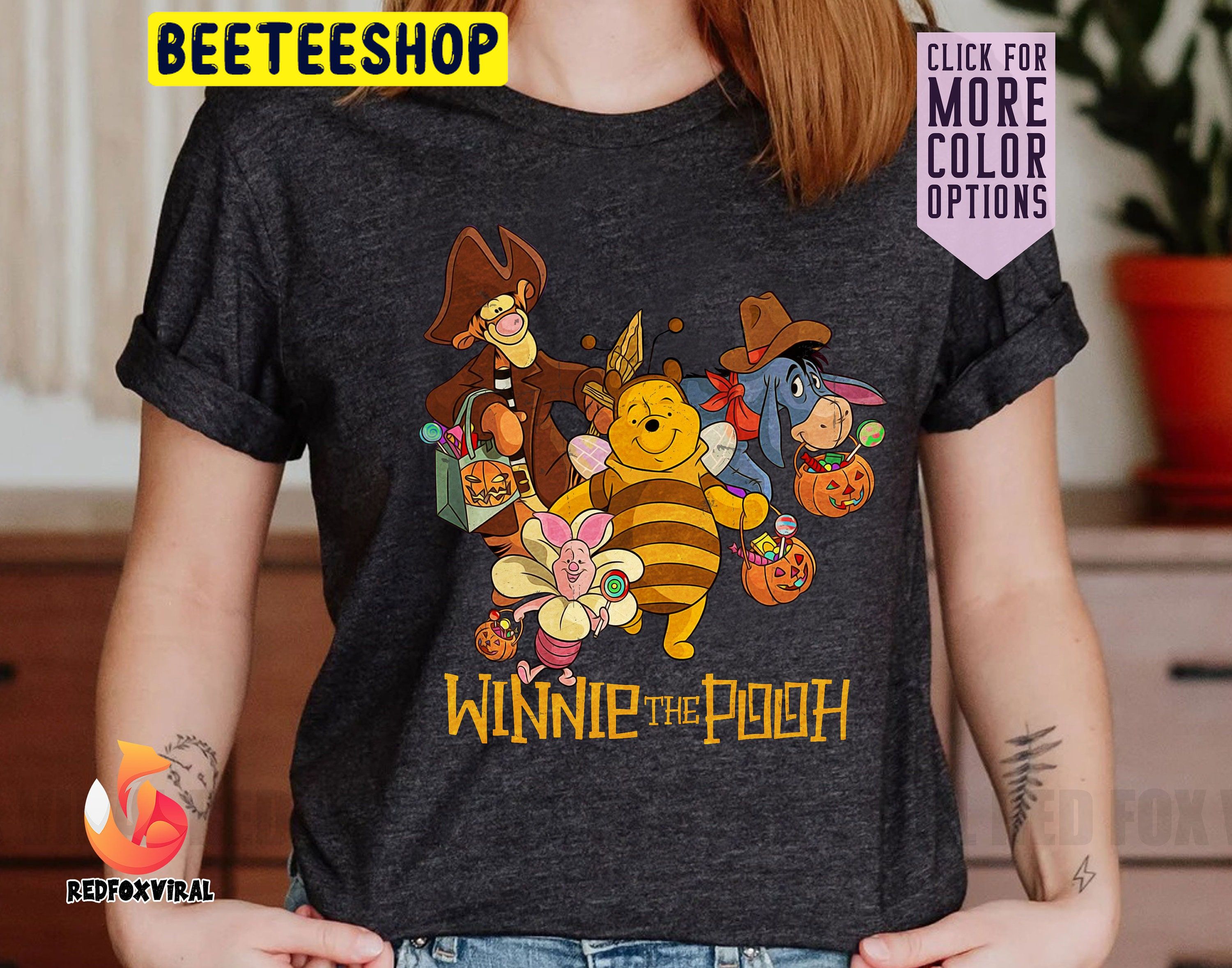 Vintage Winnie The Pooh Halloween Trending Unisex Shirt