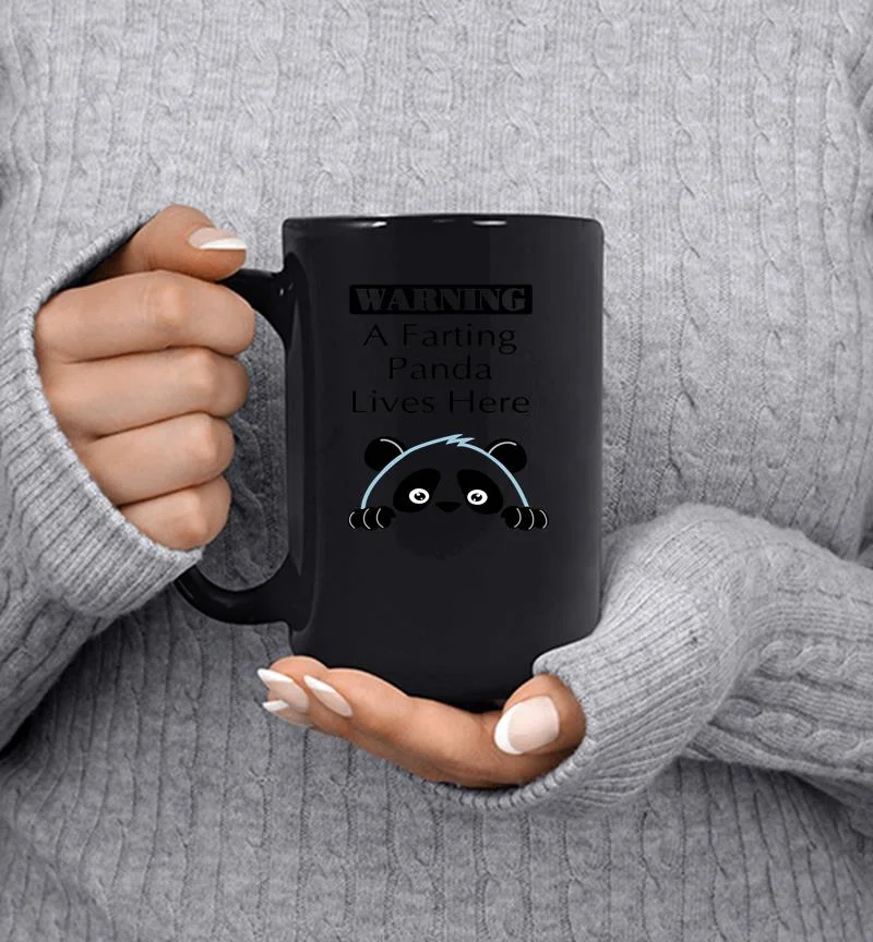 Warning A Parting Panda Lives Here Mug