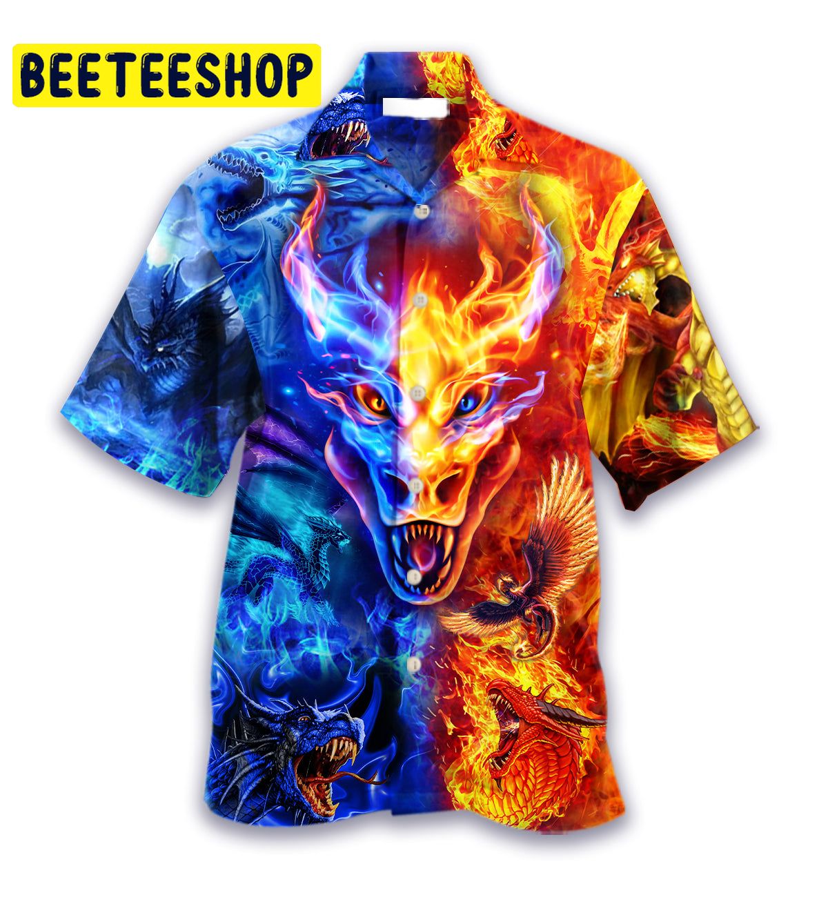 Water And Fire Dragon Love Life Trending Hawaiian Shirt