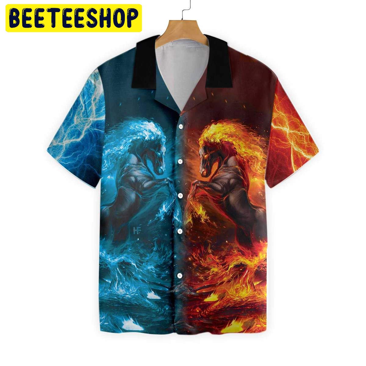 Water And Fire Horse Trending Hawaiian Shirt