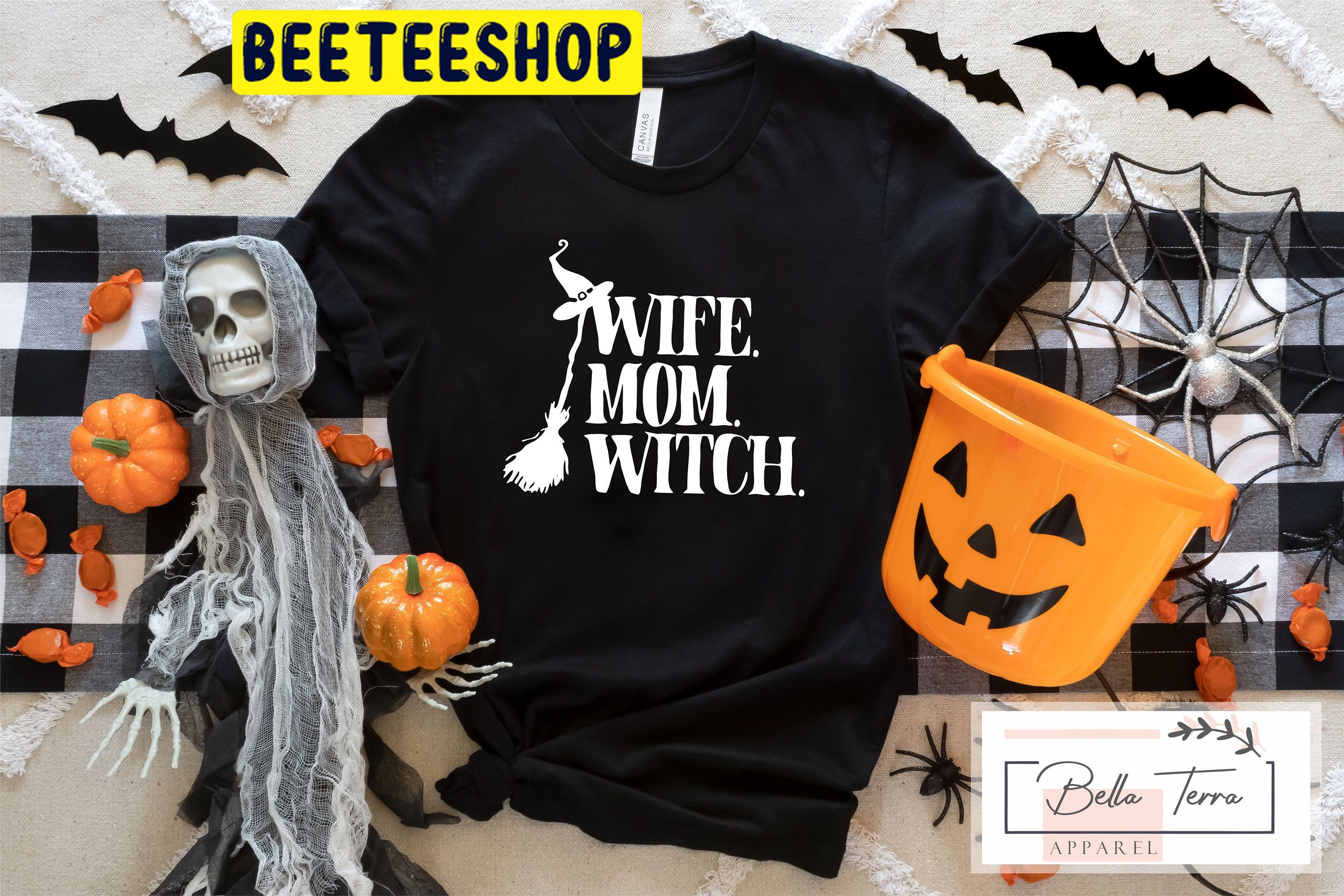 Wife Mom Witch Halloween Trending Unisex Shirt