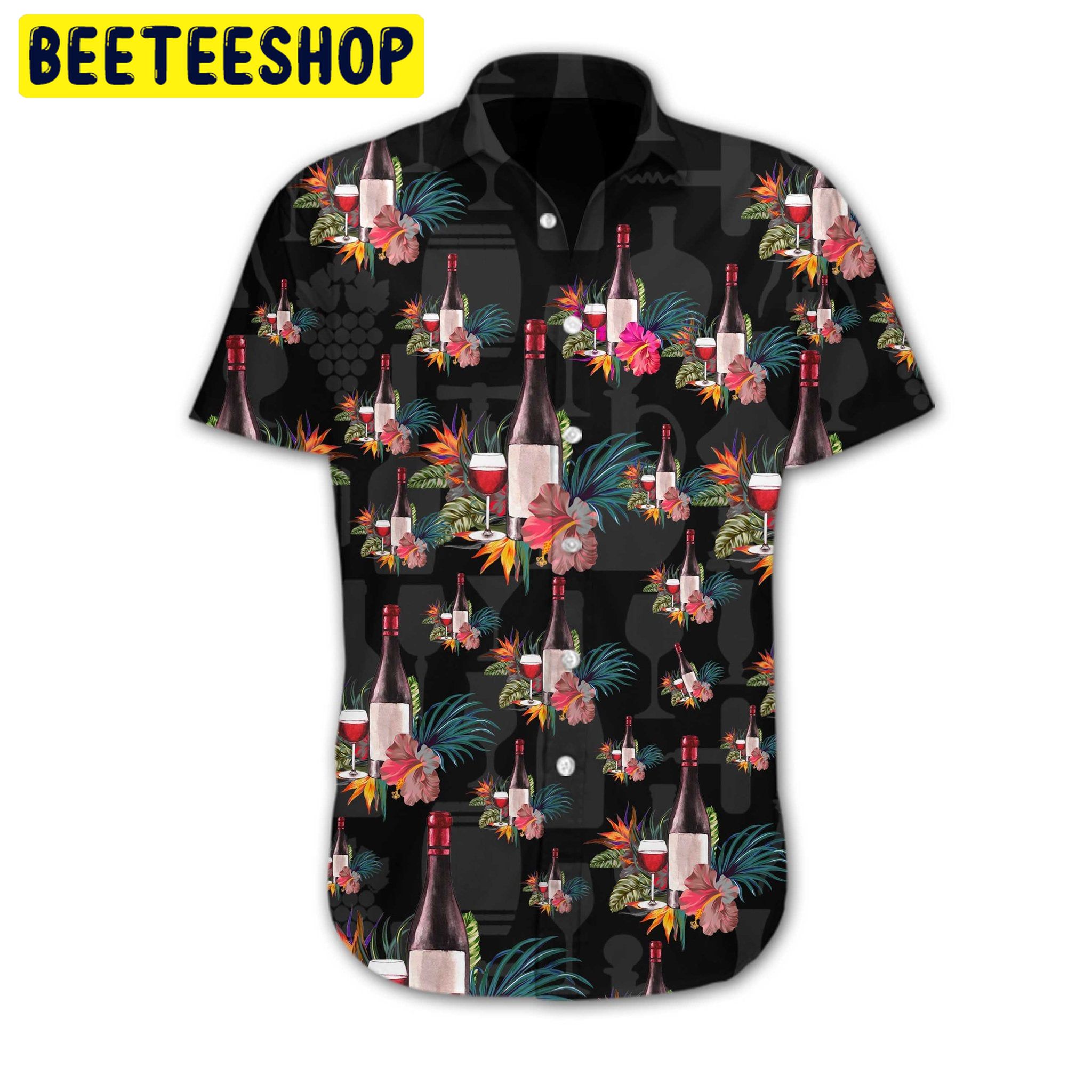 Wine Flower Trending Hawaiian Shirt - Beeteeshop